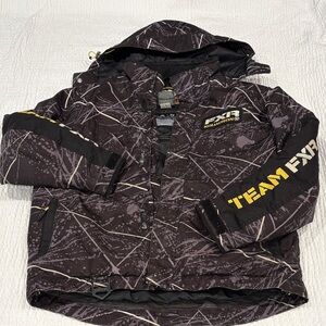 FXR Youth Black and Yellow Snowmobile Jacket